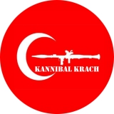 Kannibal Krach Motiv 1 Anstecker mit Sicherheitsnadel Ø 25 mm