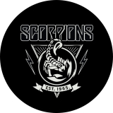 Scorpions Motiv 1 Anstecker mit Sicherheitsnadel Ø 25 mm