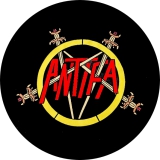 Antifa Logo Slayer Motiv 1 Anstecker mit Sicherheitsnadel Ø 25 mm