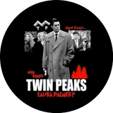 Twin Peaks Motiv 1 Anstecker mit Sicherheitsnadel Ø 25 mm
