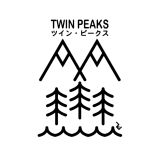 Twin Peaks Motiv 2 Anstecker mit Sicherheitsnadel Ø 25 mm