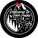 Twin Peaks Motiv 5 Anstecker mit Sicherheitsnadel Ø 25 mm