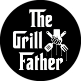 The Grill Father Motiv 2 Anstecker mit Sicherheitsnadel Ø 25 mm