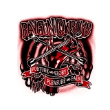 Raygun Cowboys Motiv 2 Anstecker mit Sicherheitsnadel Ø 25 mm