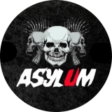 Asylum Motiv 3 Anarcho-Punk U.K. Anstecker mit Sicherheitsnadel Ø 25mm