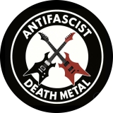 Antifascist Death Metal Motiv 1 Anstecker mit Sicherheitsnadel Ø 25 mm
