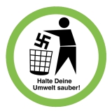 Halte deine Umwelt sauber Motiv 1 Anstecker mit Sicherheitsnadel Ø 25 mm