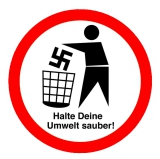 Halte deine Umwelt sauber Motiv 2 Anstecker mit Sicherheitsnadel Ø 25 mm