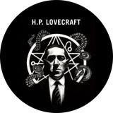 H.P. Lovecraft Motiv 1 Anstecker mit Sicherheitsnadel Ø 25 mm