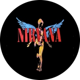 Nirvana Motiv 6 Anstecker mit Sicherheitsnadel Ø 25 mm