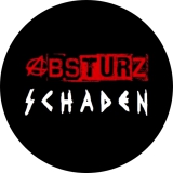 Absturzschaden Absturz Schaden Motiv 1 Anstecker mit Sicherheitsnadel Ø 25 mm