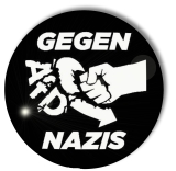 AfD zerschlagen Gegen Nazis Motiv 1 Anstecker mit Sicherheitsnadel Ø 25 mm