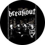 Breakout Motiv 4 Anstecker mit Sicherheitsnadel Ø 25 mm