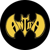 Antifa Batman Motiv 1 Anstecker mit Sicherheitsnadel Ø 25 mm