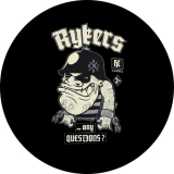 Ryker´s Rykers Motiv 5 Anstecker mit Sicherheitsnadel Ø 25 mm