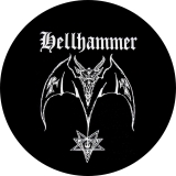 Hellhammer Motiv 1 Anstecker mit Sicherheitsnadel Ø 25 mm