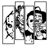 Horror Black Flag Parodie Motiv 1 Anstecker mit Sicherheitsnadel Ø 25 mm