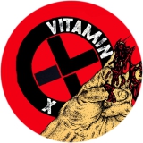 Vitamin X Motiv 1 Anstecker mit Sicherheitsnadel Ø 25 mm