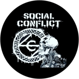 Social Conflict Motiv 1 Anstecker mit Sicherheitsnadel Ø 25 mm