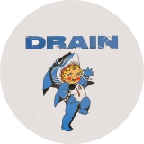 Drain Motiv 2 Anstecker mit Sicherheitsnadel Ø 25 mm