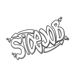 Sidejob Motiv 1 Anstecker mit Sicherheitsnadel Ø 25 mm