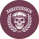 Arbeiterskin Motiv 1 Anstecker mit Sicherheitsnadel Ø 25 mm