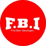 F.B.I. Freibierideologen Motiv 1 Anstecker mit Sicherheitsnadel Ø 25 mm
