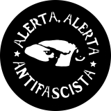 Alerta Alerta Antifascista Motiv 1 Anstecker mit Sicherheitsnadel Ø 25 mm