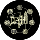 Death Motiv 2 Anstecker mit Sicherheitsnadel Ø 25mm