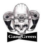Gang Green Motiv 2 Anstecker mit Sicherheitsnadel Ø 25 mm