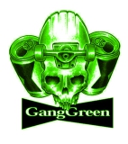 Gang Green Motiv 3 Anstecker mit Sicherheitsnadel Ø 25 mm