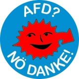 AfD? Nö Danke! Motiv 1 Anstecker mit Sicherheitsnadel Ø 25 mm