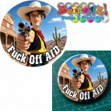 Lucky Luke Fuck Off AfD Motiv 1 Anstecker mit Sicherheitsnadel Ø 25 mm