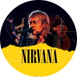 Nirvana Motiv 3 Anstecker mit Sicherheitsnadel Ø 25 mm