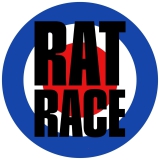 Rat Race Motiv 1 Anstecker mit Sicherheitsnadel Ø 25 mm