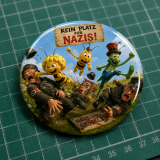Biene Maja Kein Platz für Nazis Motiv 1 Anstecker mit Sicherheitsnadel Ø 25 mm