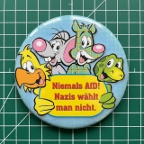 YPS Niemals AfD! Motiv 1 Anstecker mit Sicherheitsnadel Ø 25 mm