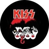 Kiss Motiv 6 Anstecker mit Sicherheitsnadel Ø 25mm