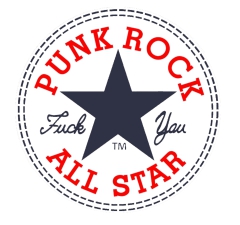 Punkrock Motiv 003 Punkrock All Stars Anstecker mit Sicherheitsnadel Ø 25mm