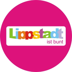 Lippstadt ist bunt Anstecker mit Sicherheitsnadel Ø 38 mm