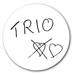 Trio Motiv 2 Anstecker mit Sicherheitsnadel Ø 25mm