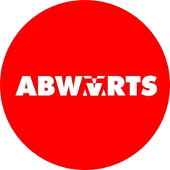 Abwärts Motiv 3 Anstecker mit Sicherheitsnadel Ø 25mm