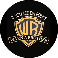 If You See Da Police Warn A Brother Motiv 1 Anstecker mit Sicherheitsnadel Ø 25mm