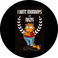 Garfield Motiv 1 I Hate Mondays And Nazis Anstecker mit Sicherheitsnadel Ø 25mm