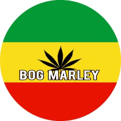 Bog Marley Motiv 2 Anstecker mit Sicherheitsnadel Ø 25 mm