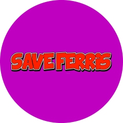 Save Ferris Motiv 2 Anstecker mit Sicherheitsnadel Ø 25 mm
