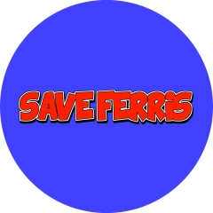 Save Ferris Motiv 4 Anstecker mit Sicherheitsnadel Ø 25 mm