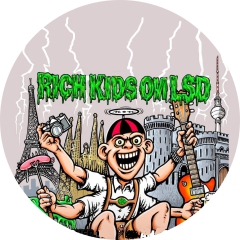 Rich Kids On LSD RKL R.K.L. Motiv 1 Anstecker mit Sicherheitsnadel Ø 25 mm