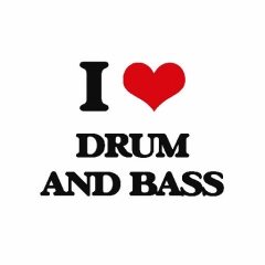 I Love Drum And Bass Motiv 1 Anstecker mit Sicherheitsnadel Ø 25 mm