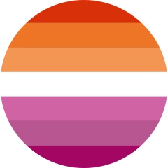 LGBTIQ Motiv 7 Lesbian Pride Anstecker mit Sicherheitsnadel Ø 25 mm